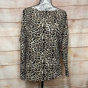 Fashion Nova Leopard‎ Print Twist Back Top Blouse Size X-small